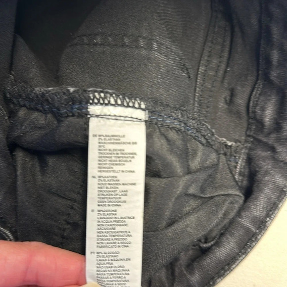 Moussy high rise denim cuff black shorts size small - Picture 10 of 12